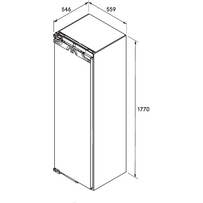 Congélateur vertical encastrable Bora f178gw Freeze, hauteur 177 cm