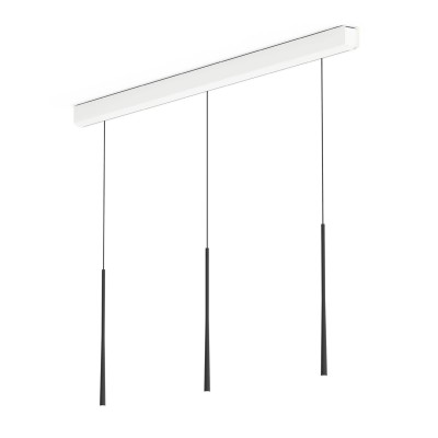 Lampa wisząca Bora Stars 3 liniowe światła 93 cm kolor zielony - różowe złoto lub czarny