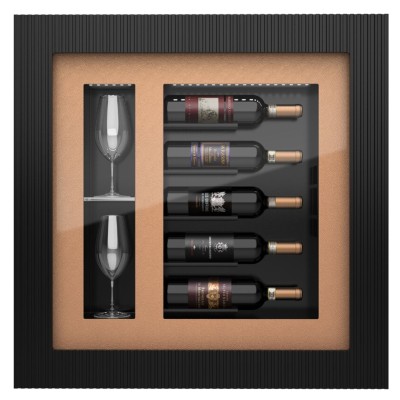 Obraz ścienny na piwniczkę na wino Nevada qv52dx 80 cm czarny