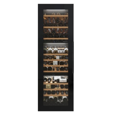 Nevada NW93T-BFG-H SX Einbau-Weinkeller, Höhe 178 cm, schwarzes Glas