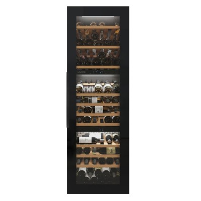 Nevada nw93t-bfg-h built-in wine cellar h 178 cm black glass
