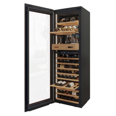 Nevada nnw180-92d-bfg-pl built-in wine cellar h 179 cm black