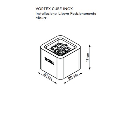 Thrill Vortex Cube zamrażarka i dezynfektor do szkła, wolnostojący, czarny