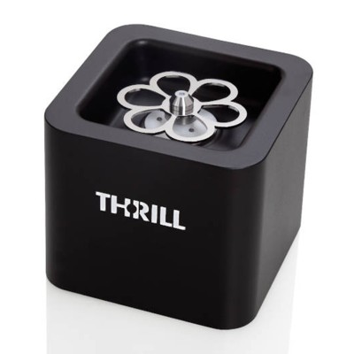 Thrill Vortex Cube glass sanitizer and freezer, freestanding, black