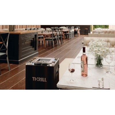 Désinfecteur de verre Thrill Vortex portable en acier inoxydable noir