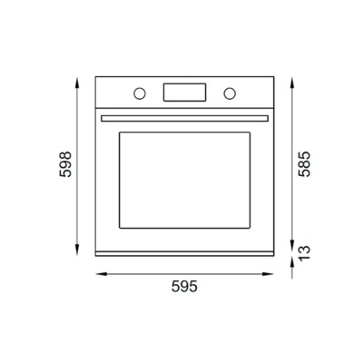 Bertazzoni fher6117ctax3 Einbau-Dampfgarer 60 cm, Pyrolyse-Funktion, Edelstahl elfenbein