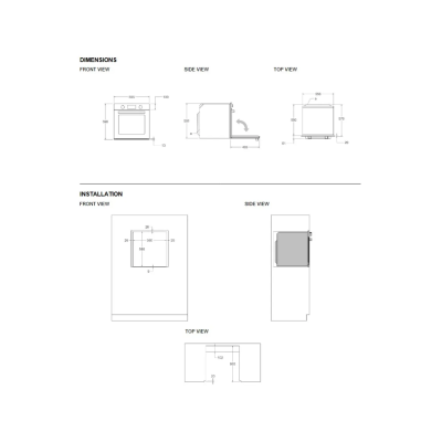 Bertazzoni fpro6117ptn3 60cm built-in pyrolytic oven, carbon