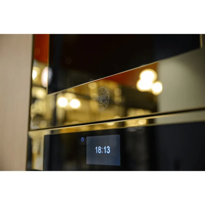 Bertazzoni fmod4077mtg3 kuchenka mikrofalowa do zabudowy, 45 cm wysokości, wykończenie lustrzane w kolorze złotym