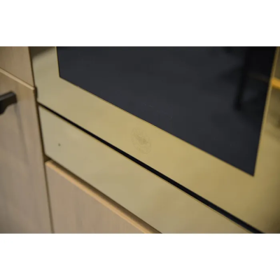 Bertazzoni fmod4077mtg3 kuchenka mikrofalowa do zabudowy, 45 cm wysokości, wykończenie lustrzane w kolorze złotym
