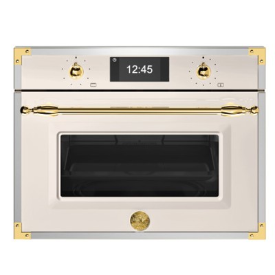 Bertazzoni fher4077mtag3 45 cm elfenbein-goldener Kombi-Mikrowellenofen
