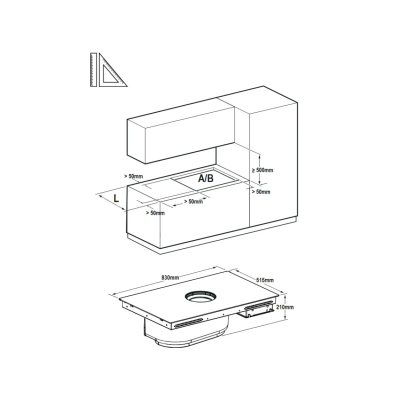 Bertazzoni p804ich2m30nt induction hob with integrated hood 80 cm black