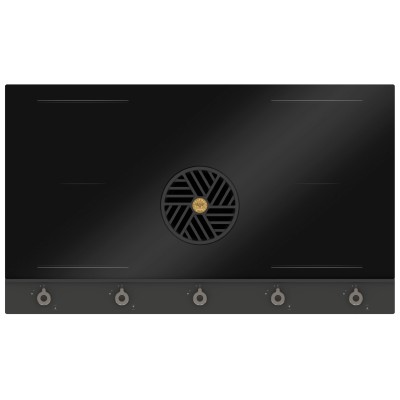 Plaque à induction Bertazzoni P904IHK2M30NT avec hotte intégrée, 90 cm, noire