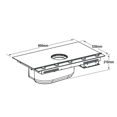 Bertazzoni p904ihk2m30nt induction hob with integrated hood 90 cm black
