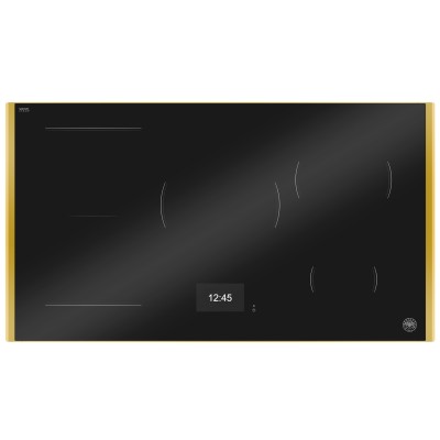 Bertazzoni p905i1m37gt 90cm induction hob with gold frame