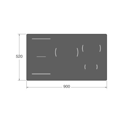 Plaque à induction Bertazzoni p905i1m37nt 95 cm avec verre noir