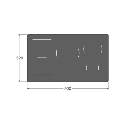 Placa de inducción Bertazzoni p905i1m30np de 90 cm con cristal negro