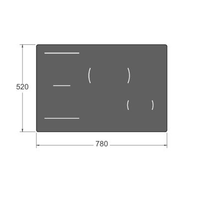 Bertazzoni p784i1m30qp 78cm induction hob matt black