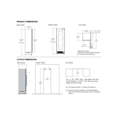 Bertazzoni rwc60s5tpns bodega vertical empotrable