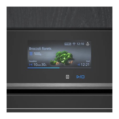 Siemens hb976gkb1 iQ700 60cm built-in pyrolytic oven, black, SL