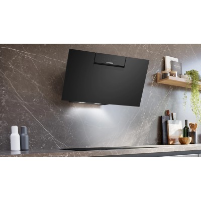 Siemens lc87kfn60 iQ300 cappa inclinata a parete 80 cm vetro nero