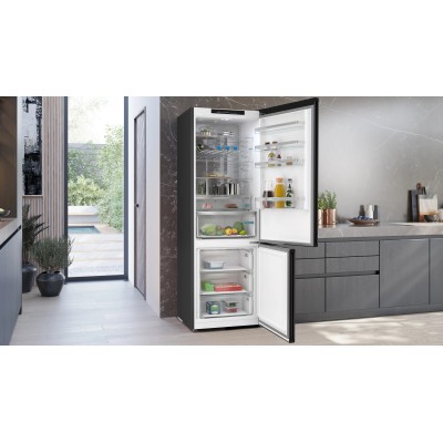 Frigorífico-congelador independiente Siemens kg49nvxdg iQ300 de 70 cm, de acero inoxidable negro.