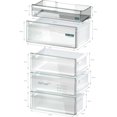 Frigorífico-congelador independiente Siemens kg49nvxdg iQ300 de 70 cm, de acero inoxidable negro.