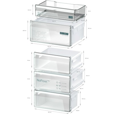 Siemens kg39nvidg iQ300 frigorifero combinato libera installazione 60 cm inox