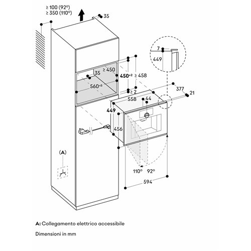 Gaggenau gc251130 macchina caffè automatica 60 cm sterling cerniere dx