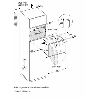 Gaggenau gc251130 macchina caffè automatica 60 cm sterling cerniere dx