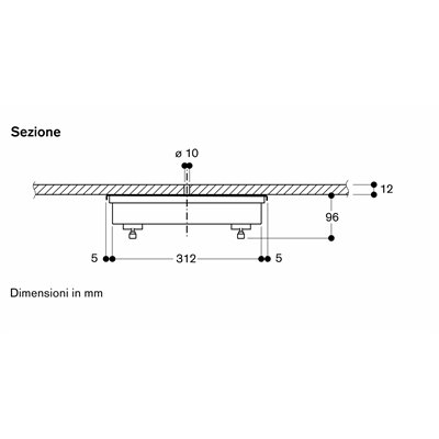 Gaggenau cu421100 modulo induzione integrato serie 400 ø 21 cm