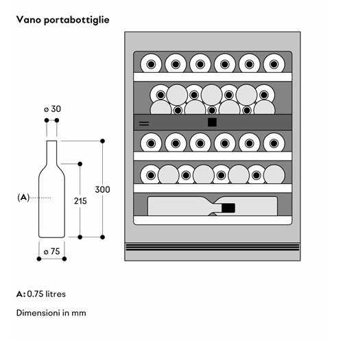 Gaggenau rw204070 cantina per vini sottopiano 60 cm