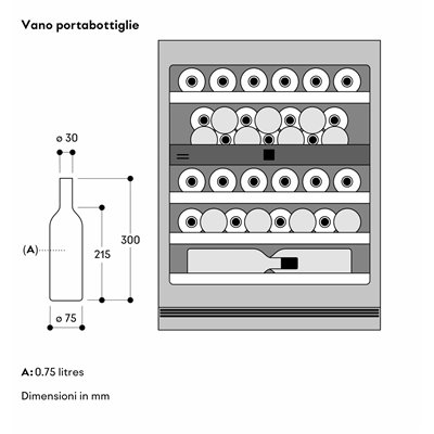 Gaggenau rw204070 cantina per vini sottopiano 60 cm