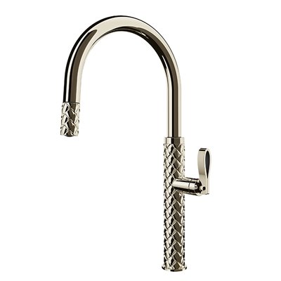 Gessi Pelle 60912 720 mixer with pull-out shower - PVD nickel