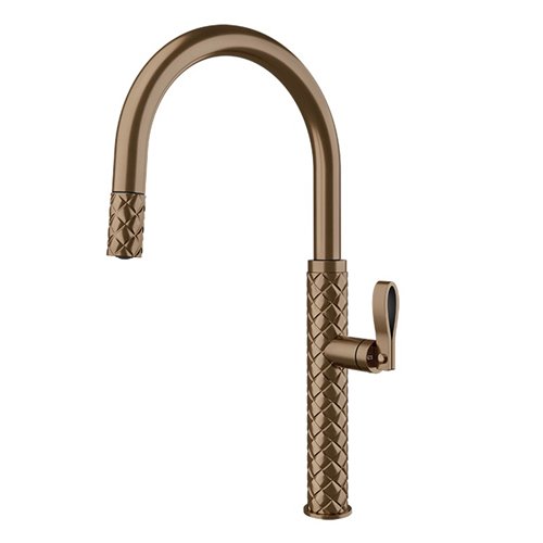 Gessi Pelle 60912 761 mixer with pull-out shower - coffee bronze pvd