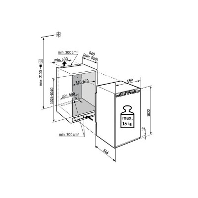 Liebherr irbc 4020 frigorifero monoporta incasso h 102 cm