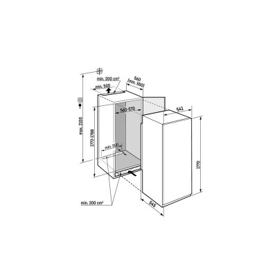 Liebherr irse 5101 frigorifero + freezer monoporta da incasso h 177 cm