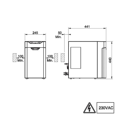 Mezclador digital Gessi Vita 60722 149 + unidad de filtro de agua fría y caliente - finox