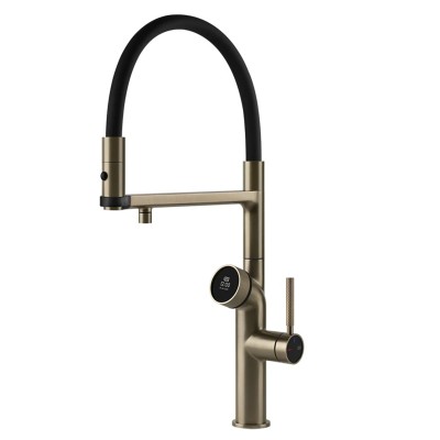 Mezclador digital Gessi Vita 60722 149 + unidad de filtro de agua fría y caliente - finox