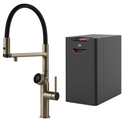 Mezclador digital Gessi Vita 60722 149 + unidad de filtro de agua caliente - finox