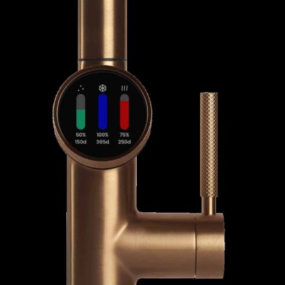 Mezclador digital Gessi Vita 60720 708 + unidad de filtro de agua caliente - cobre