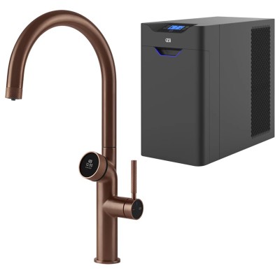 Mezclador digital Gessi Vita 60720 708 + unidad de filtro de agua fría y con gas - cobre