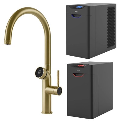 Mezclador digital Gessi Vita 60720 727 + unidad de filtro de agua fría y caliente - latón