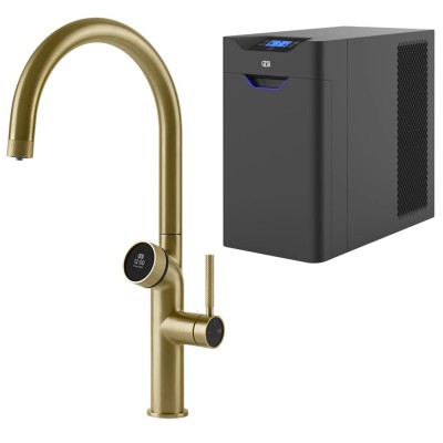 Mezclador digital Gessi Vita 60720 727 + unidad de filtro de agua fría y con gas - latón