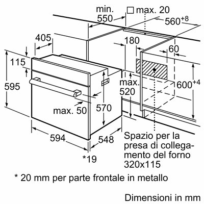 Bosch HBF133BR0 Forno da incasso Serie 2 60 x 60 cm Acciaio