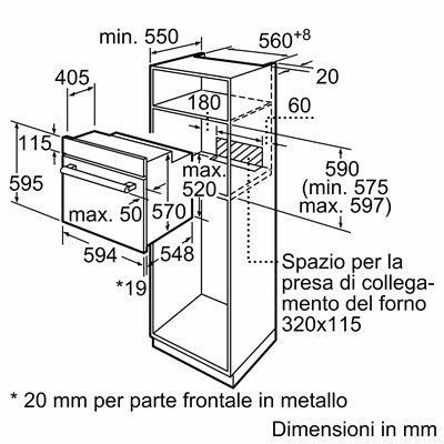 Bosch HBF133BR0 Forno da incasso Serie 2 60 x 60 cm Acciaio