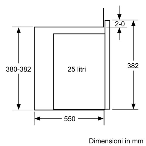 Bosch BEL554MB0 Microonde da incasso Serie 6 59 x 38 cm Nero