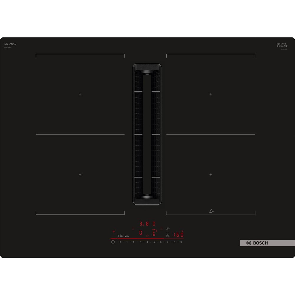 Bosch PVQ711H26E Piano a induzione con cappa integrata Serie 6 70 cm senza profili