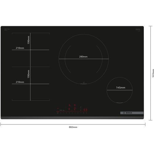 Bosch PVS831HC1E Piano cottura a induzione Serie 6 80 cm senza profili