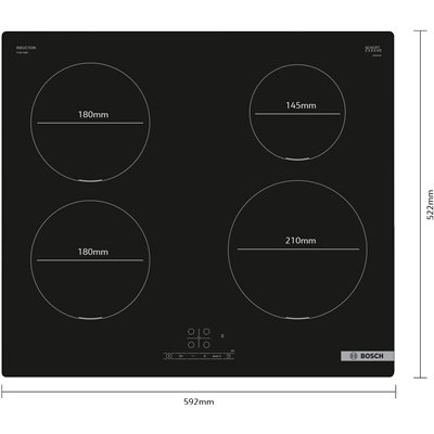 Bosch PUE611BB5D Piano cottura a induzione Serie 4 60 cm senza profili