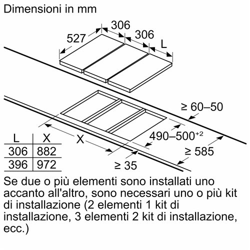 Bosch PIB375FB1E Piano cottura a induzione Domino Serie 6 30 cm con profili
